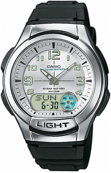 Casio AQ-180W-7B Casio AQ-180W-7BНаручные часы<br>Японские часы Casio AQ-180W-7B<br><br>Пол: Мужские<br>Страна-производитель: Япония<br>Механизм: Кварцевый<br>Материал корпуса: Сталь<br>Материал ремня/браслета: Пластик<br>Водозащита, диапазон: None<br>Стекло: Минеральное<br>Толщина корпуса: 15.6 мм<br>Стиль: None