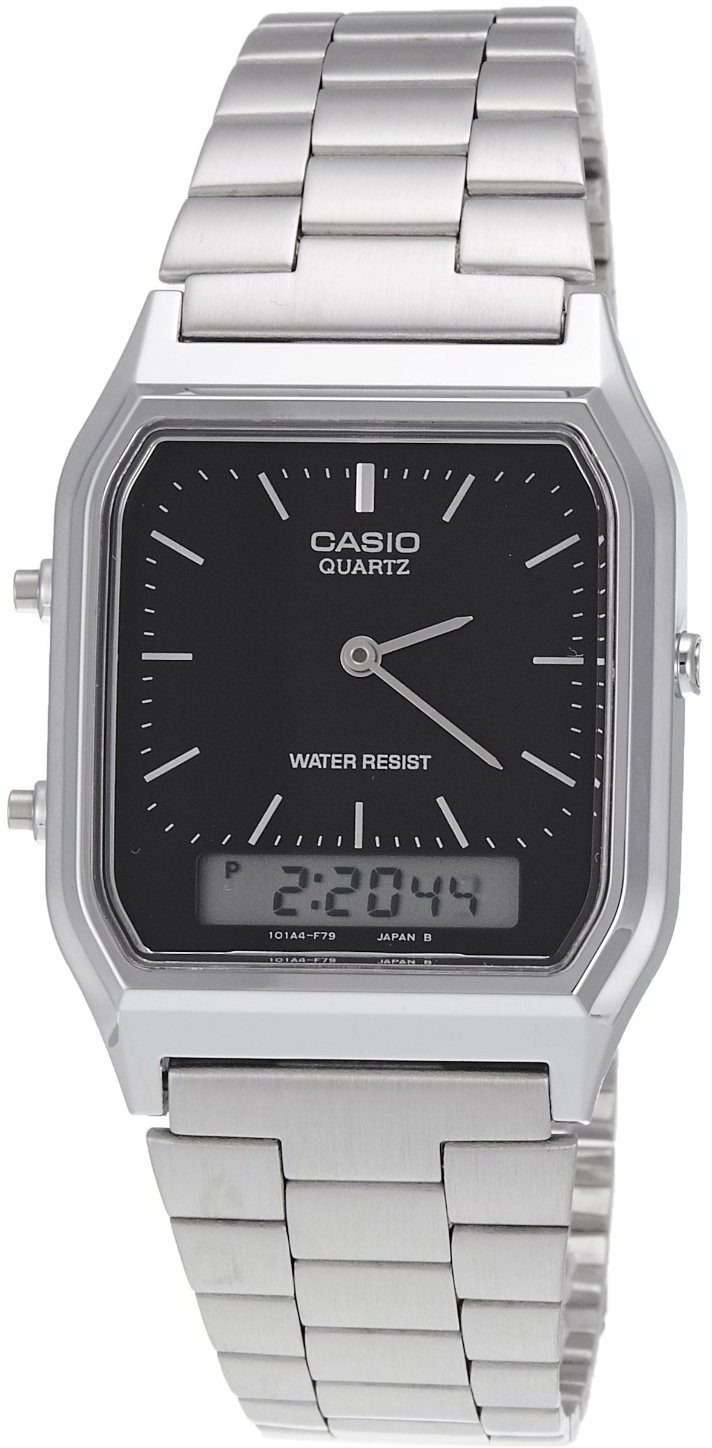 Casio AQ-230A-1D Casio AQ-230A-1DНаручные часы<br>Японские часы Casio AQ-230A-1D<br><br>Пол: Мужские<br>Страна-производитель: Япония<br>Механизм: Кварцевый<br>Материал корпуса: Пластик<br>Материал ремня/браслета: Пластик<br>Водозащита, диапазон: None<br>Стекло: Пластиковое<br>Толщина корпуса: 8.1 мм<br>Стиль: None