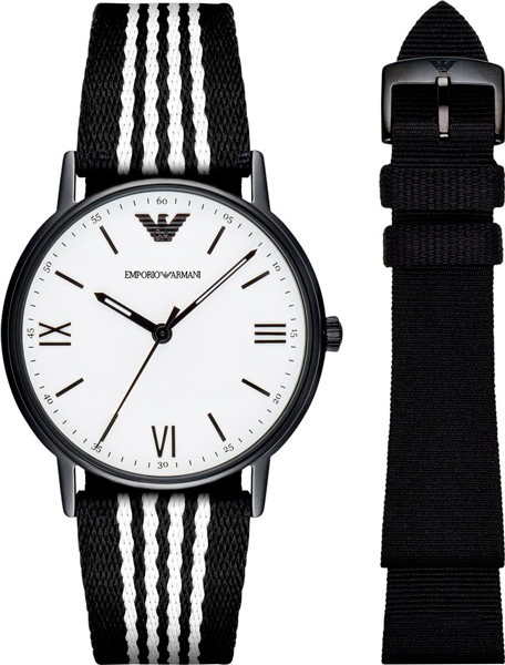 Emporio Armani Kappa AR80004 Emporio Armani Kappa AR80004Наручные часы<br>Итальянские часы Emporio Armani Kappa AR80004<br><br>Пол: Мужские<br>Страна-производитель: Италия<br>Механизм: Кварцевый<br>Материал корпуса: Сталь<br>Материал ремня/браслета: Нейлон<br>Водозащита, диапазон: None<br>Стекло: Минеральное<br>Толщина корпуса: None<br>Стиль: None