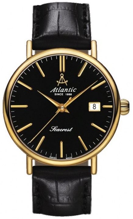 Atlantic Seacrest 50751.45.61 Atlantic Seacrest 50751.45.61Наручные часы<br>Швейцарские часы Atlantic Seacrest 50751.45.61<br><br>Пол: Мужские<br>Страна-производитель: Швейцария<br>Механизм: Механический<br>Материал корпуса: Сталь<br>Материал ремня/браслета: Кожа<br>Водозащита, диапазон: 20 - 100 м<br>Стекло: Сапфировое<br>Толщина корпуса: 7 мм<br>Стиль: Классика