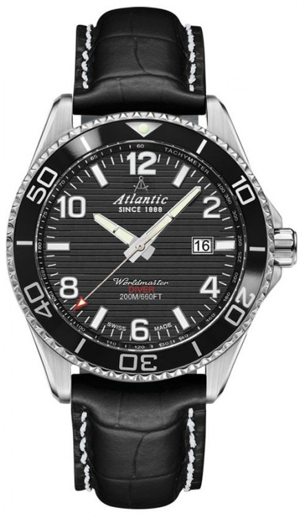 Atlantic Worldmaster 55370.47.65S Atlantic Worldmaster 55370.47.65SНаручные часы<br>Швейцарские часы Atlantic Worldmaster 55370.47.65S<br><br>Пол: Мужские<br>Страна-производитель: Швейцария<br>Механизм: Кварцевый<br>Материал корпуса: Сталь<br>Материал ремня/браслета: Кожа<br>Водозащита, диапазон: 200 - 800 м<br>Стекло: Сапфировое<br>Толщина корпуса: None<br>Стиль: Спорт