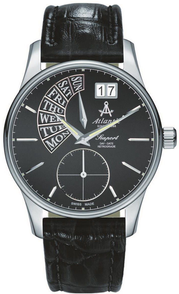 Atlantic Seaport 56351.41.61 Atlantic Seaport 56351.41.61Наручные часы<br>Швейцарские часы Atlantic Seaport 56351.41.61<br><br>Пол: Мужские<br>Страна-производитель: Швейцария<br>Механизм: Кварцевый<br>Материал корпуса: Сталь<br>Материал ремня/браслета: Кожа<br>Водозащита, диапазон: 20 - 100 м<br>Стекло: Сапфировое<br>Толщина корпуса: None<br>Стиль: Классика
