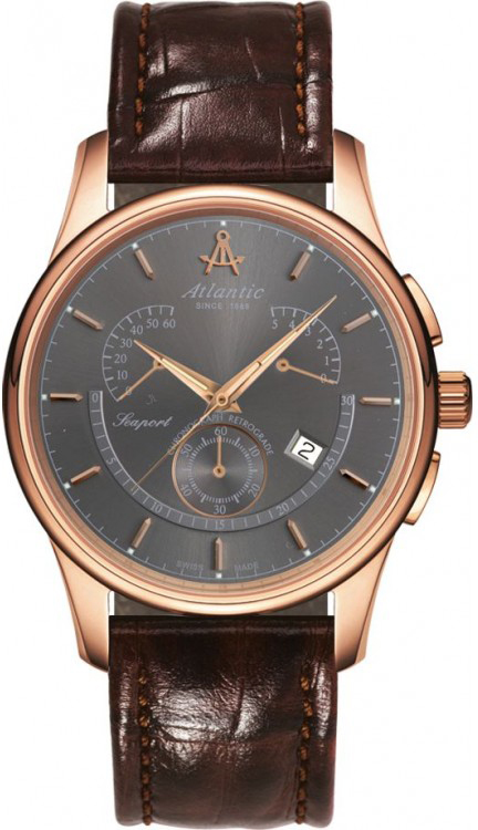 Atlantic Seaport 56450.44.41 Atlantic Seaport 56450.44.41Наручные часы<br>Швейцарские часы Atlantic Seaport 56450.44.41<br><br>Пол: Мужские<br>Страна-производитель: Швейцария<br>Механизм: Кварцевый<br>Материал корпуса: Сталь<br>Материал ремня/браслета: Кожа<br>Водозащита, диапазон: 20 - 100 м<br>Стекло: Сапфировое<br>Толщина корпуса: None<br>Стиль: Классика