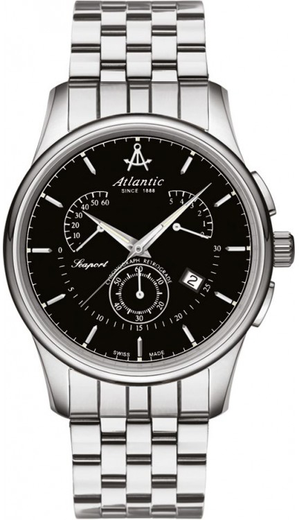 Atlantic Seaport 56455.41.61 Atlantic Seaport 56455.41.61Наручные часы<br>Швейцарские часы Atlantic Seaport 56455.41.61<br><br>Пол: Мужские<br>Страна-производитель: Швейцария<br>Механизм: Кварцевый<br>Материал корпуса: Сталь<br>Материал ремня/браслета: Сталь<br>Водозащита, диапазон: 20 - 100 м<br>Стекло: Сапфировое<br>Толщина корпуса: None<br>Стиль: Классика
