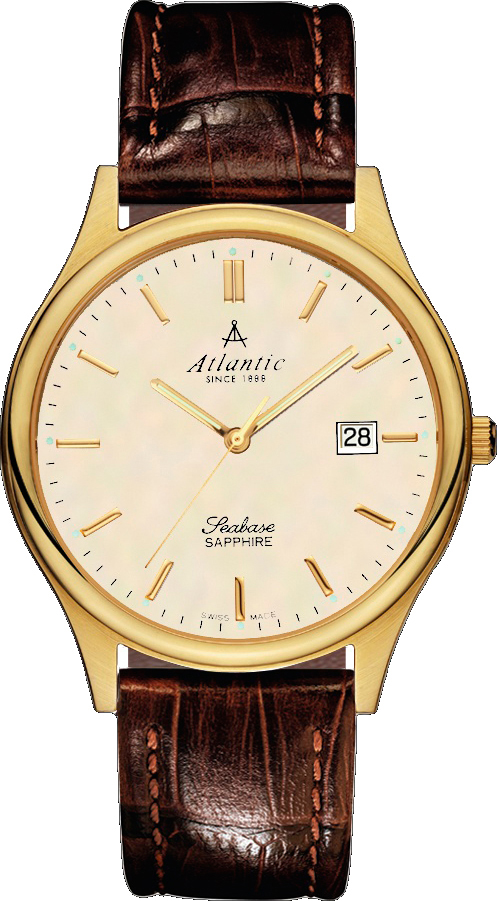 Atlantic Seabase 60342.45.91 Atlantic Seabase 60342.45.91Наручные часы<br>Швейцарские часы Atlantic Seabase 60342.45.91<br><br>Пол: Мужские<br>Страна-производитель: Швейцария<br>Механизм: Кварцевый<br>Материал корпуса: Сталь<br>Материал ремня/браслета: Кожа<br>Водозащита, диапазон: 20 - 100 м<br>Стекло: Сапфировое<br>Толщина корпуса: None<br>Стиль: Классика