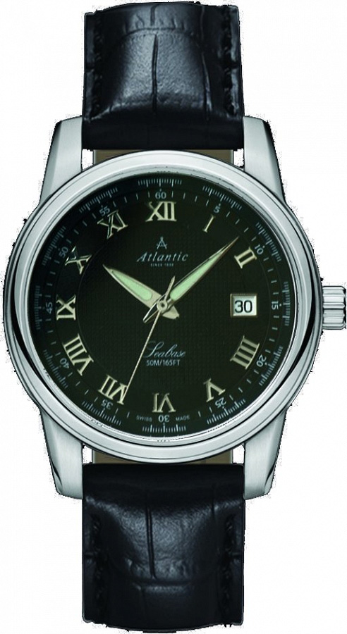 Atlantic Sealine 64350.41.68 Atlantic Sealine 64350.41.68Наручные часы<br>Швейцарские часы Atlantic Sealine 64350.41.68 Модель входит в коллекцию Sealine. Это стильные мужские часы. Материал корпуса часов — сталь+золото. Стекло - сапфировое. Водозащита этих часов 50 м. Основной цвет циферблата черный. Циферблат содержит часы, минуты, секунды. В этой модели используются такие усложнения как дата, . Размер данной модели 40мм.<br><br>Пол: Мужские<br>Страна-производитель: None<br>Механизм: Кварцевый<br>Материал корпуса: Сталь<br>Материал ремня/браслета: Кожа<br>Водозащита, диапазон: None<br>Стекло: Сапфировое<br>Толщина корпуса: 8<br>Стиль: Классика