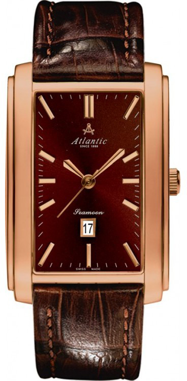 Atlantic Seamoon 67340.44.81 Atlantic Seamoon 67340.44.81Наручные часы<br>Швейцарские часы Atlantic Seamoon 67340.44.81<br><br>Пол: Мужские<br>Страна-производитель: Швейцария<br>Механизм: Кварцевый<br>Материал корпуса: Сталь<br>Материал ремня/браслета: Кожа<br>Водозащита, диапазон: 20 - 100 м<br>Стекло: Сапфировое<br>Толщина корпуса: None<br>Стиль: Классика