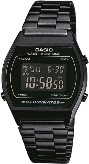 Casio B640WB-1B Casio B640WB-1BНаручные часы<br>Японские часы Casio B640WB-1B<br><br>Пол: Мужские<br>Страна-производитель: Япония<br>Механизм: Кварцевый<br>Материал корпуса: Пластик<br>Материал ремня/браслета: Сталь<br>Водозащита, диапазон: None<br>Стекло: Пластиковое<br>Толщина корпуса: 9.4 мм<br>Стиль: None