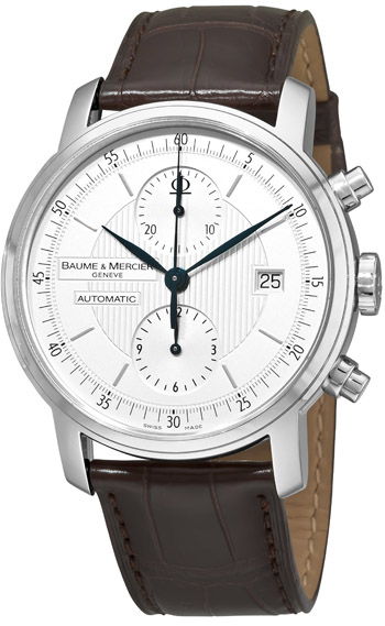 Baume&Mercier Classima Small Complication MOA08692 Baume&Mercier Classima Small Complication MOA08692Наручные часы<br>Швейцарские часы Baume&Mercier Classima Small Complication MOA08692Модель входит в коллекцию Classima Small Complication. Это стильные Мужские часы. Материал корпуса часов — Сталь. Ремень — Кожа. В этих часах используется Сапфировое стекло. Водозащита - 30 м. Основной цвет циферблата Белый. В этих часах используются такие усложнения как хронограф. Диаметр корпуса часов составляет 42мм.<br><br>Пол: Мужские<br>Страна-производитель: Швейцария<br>Механизм: Механический<br>Материал корпуса: Сталь<br>Материал ремня/браслета: Кожа<br>Водозащита, диапазон: 20 - 100 м<br>Стекло: Сапфировое<br>Толщина корпуса: None<br>Стиль: None