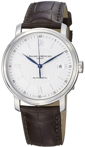 Baume&Mercier Classima Automatic MOA08791 Baume&Mercier Classima Automatic MOA08791Наручные часы<br>Швейцарские часы Baume&Mercier Classima Automatic MOA08791Данная модель входит в коллекцию Classima Automatic. Это стильные Мужские часы. Материал корпуса часов — Сталь. Ремень — Кожа. Стекло - Сапфировое. Водозащита этих часов 30 м. Основной цвет циферблата Белый. Циферблат модели содержит часы, минуты, секунды. В данной модели используются следующие усложнения: дата, запас хода, . Корпус часов в диаметре 39мм.<br><br>Пол: Мужские<br>Страна-производитель: Швейцария<br>Механизм: Механический<br>Материал корпуса: Сталь<br>Материал ремня/браслета: Кожа<br>Водозащита, диапазон: 20 - 100 м<br>Стекло: Сапфировое<br>Толщина корпуса: None<br>Стиль: Классика