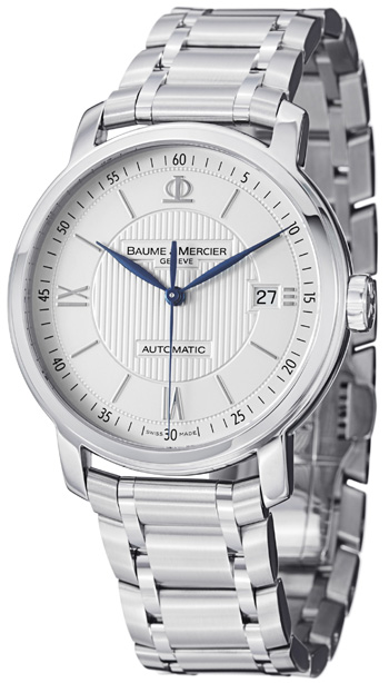 Baume&Mercier Classima Automatic MOA08837 Baume&Mercier Classima Automatic MOA08837Наручные часы<br>Швейцарские часы Baume&Mercier Classima Automatic MOA08837 Представленная модель входит в коллекцию Classima Automatic. Это стильные Мужские часы. Материал корпуса часов — Сталь. Браслет — Сталь. В этой модели стоит Сапфировое стекло. Часы этой модели обладают водозащитой 30 м. Основной цвет циферблата Белый. Из основных функций на циферблате представлены: часы, минуты, секунды. В этой модели используются такие усложнения как дата, . Диаметр корпуса часов составляет 39мм.<br><br>Пол: Мужские<br>Страна-производитель: Швейцария<br>Механизм: Механический<br>Материал корпуса: Сталь<br>Материал ремня/браслета: Сталь<br>Водозащита, диапазон: 20 - 100 м<br>Стекло: Сапфировое<br>Толщина корпуса: None<br>Стиль: None
