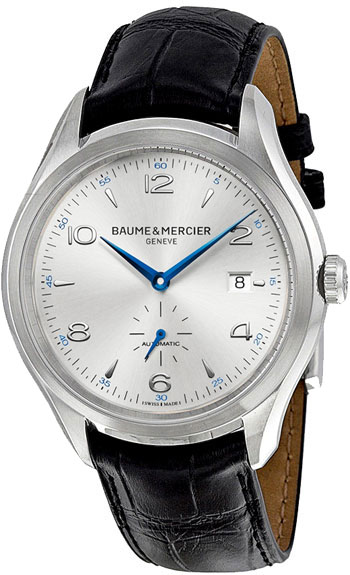 Baume&Mercier Clifton MOA10052 Baume&Mercier Clifton MOA10052Наручные часы<br>Швейцарские часы Baume&Mercier Clifton MOA10052Модель входит в коллекцию Clifton. Это настоящие Мужские часы. Материал корпуса часов — Сталь. Ремень — Кожа. В этих часах используется Сапфировое стекло. Водозащита - 50 м.<br><br>Пол: Мужские<br>Страна-производитель: Швейцария<br>Механизм: Механический<br>Материал корпуса: Сталь<br>Материал ремня/браслета: Кожа<br>Водозащита, диапазон: 20 - 100 м<br>Стекло: Сапфировое<br>Толщина корпуса: None<br>Стиль: None