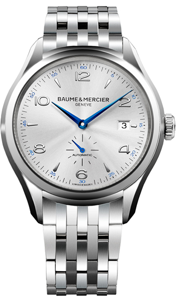 Baume&Mercier Clifton Small Seconds MOA10099 Baume&Mercier Clifton Small Seconds MOA10099Наручные часы<br>Швейцарские часы Baume&Mercier Clifton Small Seconds MOA10099 Часы входят в модельный ряд коллекции Clifton Small Seconds. Это модные Мужские часы. Материал корпуса часов — Сталь. Браслет — Сталь. В этой модели стоит Сапфировое стекло. Часы этой модели обладают водозащитой 50 м. Цвет циферблата - Серые. Циферблат содержит часы, минуты, секунды. В этих часах используются такие усложнения как дата, . Диаметр корпуса 41мм.<br><br>Пол: Мужские<br>Страна-производитель: Швейцария<br>Механизм: Механический<br>Материал корпуса: Сталь<br>Материал ремня/браслета: Сталь<br>Водозащита, диапазон: 20 - 100 м<br>Стекло: Сапфировое<br>Толщина корпуса: None<br>Стиль: None
