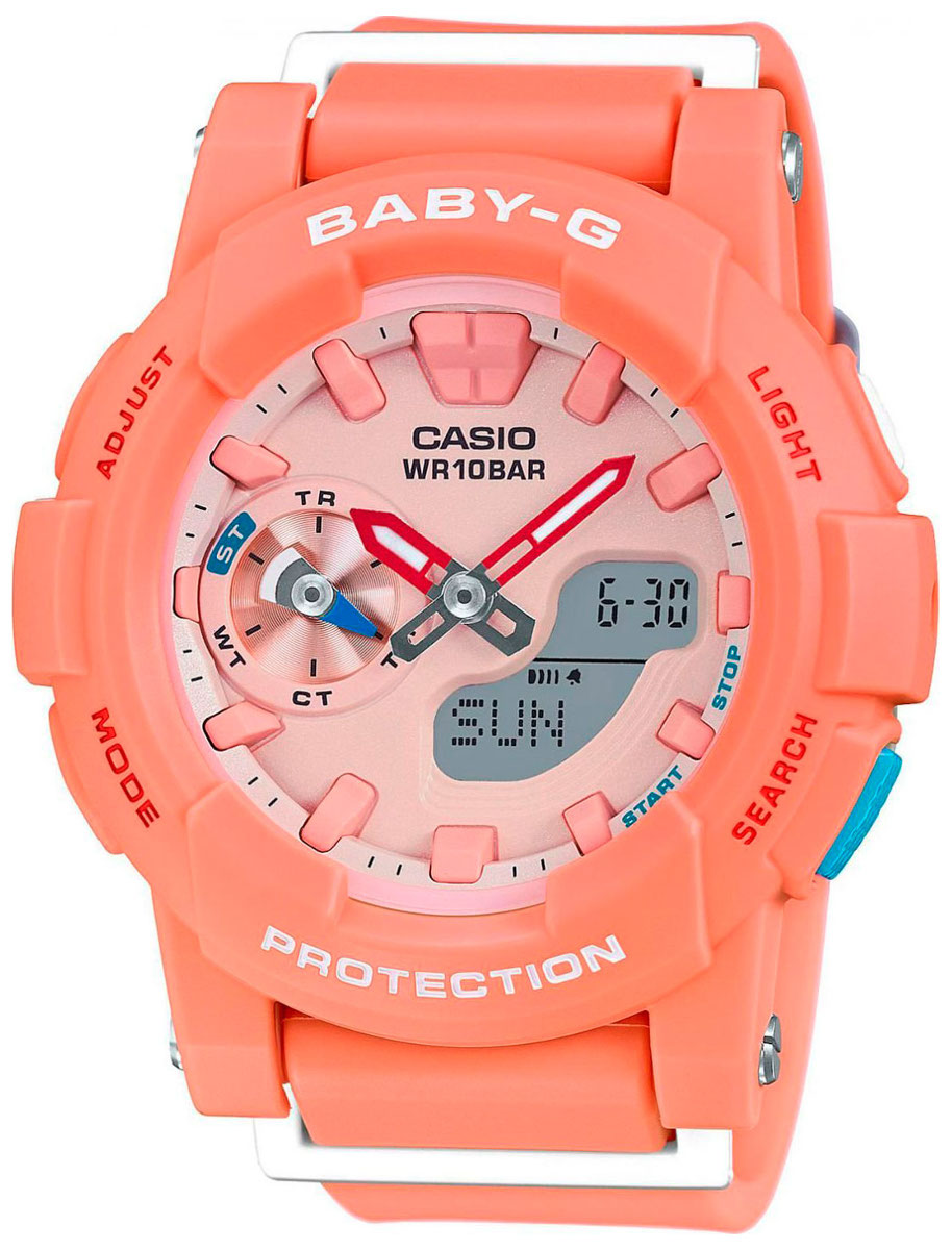 Casio Baby-G BGA-185-4A Casio Baby-G BGA-185-4AНаручные часы<br>Японские часы Casio Baby-G BGA-185-4A<br><br>Пол: Женские<br>Страна-производитель: Япония<br>Механизм: Кварцевый<br>Материал корпуса: Пластик<br>Материал ремня/браслета: Каучук<br>Водозащита, диапазон: None<br>Стекло: Минеральное<br>Толщина корпуса: 15,4 мм<br>Стиль: None