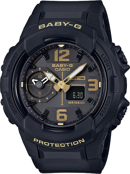 Casio Baby-G BGA-230-1B Casio Baby-G BGA-230-1BНаручные часы<br>Японские часы Casio Baby-G BGA-230-1B<br><br>Пол: Женские<br>Страна-производитель: Япония<br>Механизм: Кварцевый<br>Материал корпуса: Пластик<br>Материал ремня/браслета: Пластик<br>Водозащита, диапазон: None<br>Стекло: Минеральное<br>Толщина корпуса: 15,3 мм<br>Стиль: None