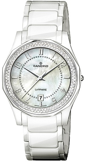 Candino D-Light C4353/2 Candino D-Light C4353/2Наручные часы<br>Швейцарские часы Candino D-Light C4353/2 Данная модель — яркий представитель коллекции D-Light. Это стильные женские часы. Материал корпуса часов — керамика. Стекло - сапфировое. Водозащита этих часов 50 м. Основной цвет циферблата белый. Данная модель украшена бриллиантами.<br><br>Пол: Женские<br>Страна-производитель: Швейцария<br>Механизм: Кварцевый<br>Материал корпуса: Керамика<br>Материал ремня/браслета: Керамика<br>Водозащита, диапазон: 20 - 100 м<br>Стекло: Сапфировое<br>Толщина корпуса: None<br>Стиль: Классика