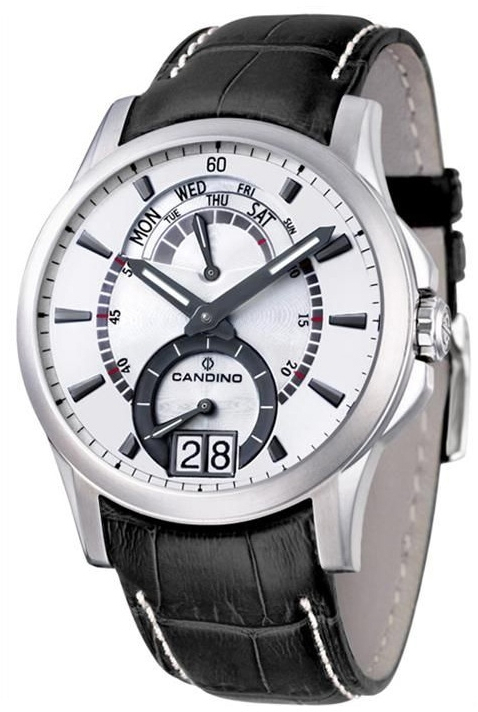 Candino After Work C4387/2 Candino After Work C4387/2Наручные часы<br>Швейцарские часы Candino After Work C4387/2Модель входит в коллекцию After Work. Это великолепные мужские часы. Материал корпуса часов — сталь. В этих часах используется сапфировое стекло. Водозащита этой модели 100 м. Основной цвет циферблата белый.<br><br>Пол: Мужские<br>Страна-производитель: Швейцария<br>Механизм: Кварцевый<br>Материал корпуса: Сталь<br>Материал ремня/браслета: Кожа<br>Водозащита, диапазон: 100 - 150 м<br>Стекло: Сапфировое<br>Толщина корпуса: None<br>Стиль: Классика