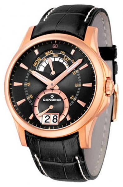 Candino After Work C4388/3 Candino After Work C4388/3Наручные часы<br>Швейцарские часы Candino After Work C4388/3Данная модель — яркий представитель коллекции After Work. Это настоящие мужские часы. Материал корпуса часов — сталь+золото. Стекло - сапфировое. Водозащита этих часов 100 м. Цвет циферблата - черный.<br><br>Пол: Мужские<br>Страна-производитель: Швейцария<br>Механизм: Кварцевый<br>Материал корпуса: Сталь<br>Материал ремня/браслета: Кожа<br>Водозащита, диапазон: 100 - 150 м<br>Стекло: Сапфировое<br>Толщина корпуса: None<br>Стиль: Классика