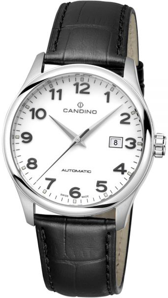 Candino Classic C4458/1 Candino Classic C4458/1Наручные часы<br>Швейцарские часы Candino Classic C4458/1<br><br>Пол: Мужские<br>Страна-производитель: Швейцария<br>Механизм: Механический<br>Материал корпуса: Сталь<br>Материал ремня/браслета: Кожа<br>Водозащита, диапазон: 100 - 150 м<br>Стекло: Сапфировое<br>Толщина корпуса: None<br>Стиль: Классика