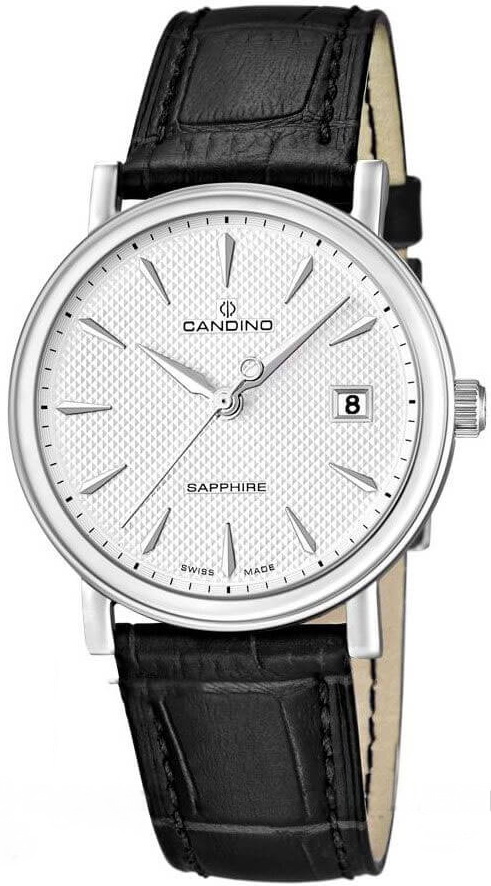 Candino Classic C4487/2 Candino Classic C4487/2Наручные часы<br>Швейцарские часы Candino Classic C4487/2<br><br>Пол: Мужские<br>Страна-производитель: Швейцария<br>Механизм: Кварцевый<br>Материал корпуса: Сталь<br>Материал ремня/браслета: Кожа<br>Водозащита, диапазон: 20 - 100 м<br>Стекло: Сапфировое<br>Толщина корпуса: 5 мм<br>Стиль: Классика