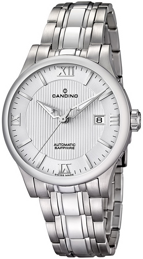 Candino Classic C4495/2 Candino Classic C4495/2Наручные часы<br>Швейцарские часы Candino Classic C4495/2<br><br>Пол: Мужские<br>Страна-производитель: Швейцария<br>Механизм: Механический<br>Материал корпуса: Сталь<br>Материал ремня/браслета: Сталь<br>Водозащита, диапазон: 100 - 150 м<br>Стекло: Сапфировое<br>Толщина корпуса: 10 мм<br>Стиль: Классика