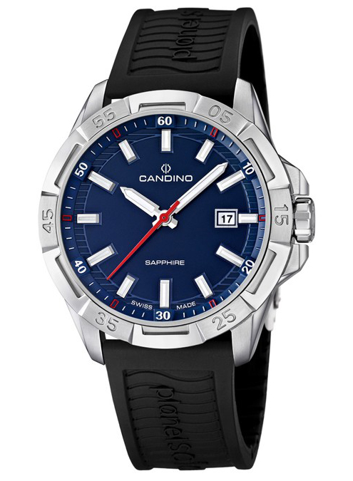 Candino Sportive C4497/2 Candino Sportive C4497/2Наручные часы<br>Швейцарские часы Candino Sportive C4497/2<br><br>Пол: Мужские<br>Страна-производитель: Швейцария<br>Механизм: Кварцевый<br>Материал корпуса: Сталь<br>Материал ремня/браслета: Каучук<br>Водозащита, диапазон: 200 - 800 м<br>Стекло: Сапфировое<br>Толщина корпуса: 13 мм<br>Стиль: Спорт