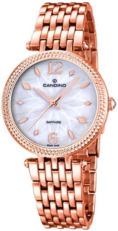 Candino Elegance C4570/1 Candino Elegance C4570/1Наручные часы<br>Швейцарские часы Candino Elegance C4570/1<br><br>Пол: Женские<br>Страна-производитель: Швейцария<br>Механизм: Кварцевый<br>Материал корпуса: Сталь<br>Материал ремня/браслета: Сталь<br>Водозащита, диапазон: 20 - 100 м<br>Стекло: Сапфировое<br>Толщина корпуса: 8 мм<br>Стиль: Классика