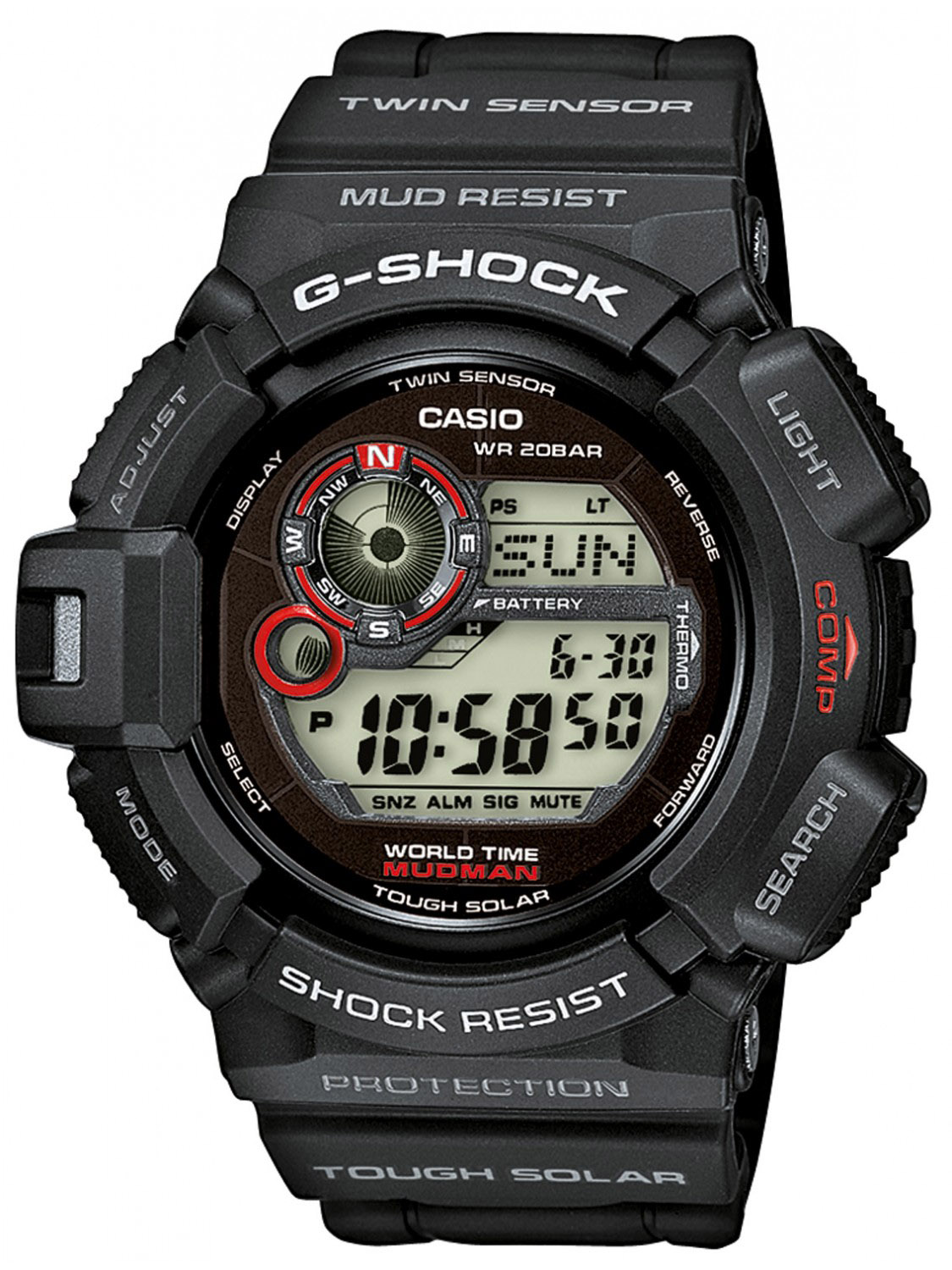 Casio G-shock G-Premium G-9300-1E Casio G-shock G-Premium G-9300-1EНаручные часы<br>Японские часы Casio G-shock G-Premium G-9300-1E<br><br>Пол: Мужские<br>Страна-производитель: Япония<br>Механизм: Кварцевый<br>Материал корпуса: Пластик<br>Материал ремня/браслета: Пластик<br>Водозащита, диапазон: 200 - 800 м<br>Стекло: Минеральное<br>Толщина корпуса: 18,2 мм<br>Стиль: Спорт