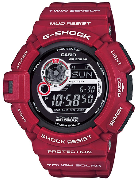 Casio G-shock G-Premium G-9300RD-4E Casio G-shock G-Premium G-9300RD-4EНаручные часы<br>Японские часы Casio G-shock G-Premium G-9300RD-4E<br><br>Пол: Мужские<br>Страна-производитель: Япония<br>Механизм: Кварцевый<br>Материал корпуса: Пластик<br>Материал ремня/браслета: Пластик<br>Водозащита, диапазон: 200 - 800 м<br>Стекло: Минеральное<br>Толщина корпуса: None<br>Стиль: Спорт