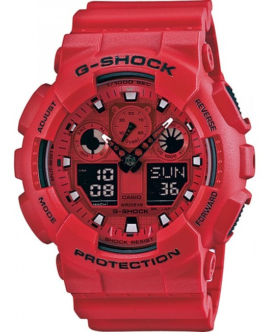 Casio G-shock GA-100C-4A Casio G-shock GA-100C-4AНаручные часы<br>Японские часы Casio G-shock GA-100C-4AЧасы принадежат коллекции G-shock. Это модные мужские часы. Материал корпуса часов — пластик. В этой модели стоит минеральное стекло. Водозащита - 200 м. Основной цвет циферблата красный. Из основных функций на циферблате представлены: часы, минуты. В данной модели используются следующие усложнения: дата, день недели, сложный календарь, второе поясное время, будильник, . Часы обладают корпусом 51х55мм.<br><br>Пол: Мужские<br>Страна-производитель: None<br>Механизм: Кварцевый<br>Материал корпуса: Пластик<br>Материал ремня/браслета: Пластик<br>Водозащита, диапазон: None<br>Стекло: Минеральное<br>Толщина корпуса: 17<br>Стиль: Классика