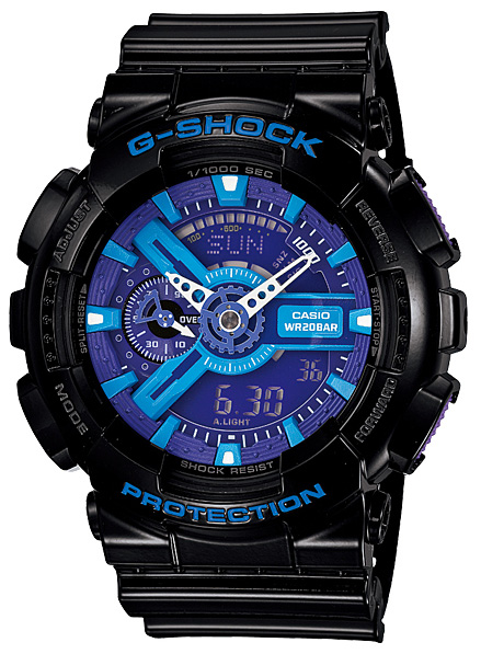 Casio G-shock GA-110HC-1A Casio G-shock GA-110HC-1AНаручные часы<br>Японские часы Casio G-shock GA-110HC-1A Часы входят в модельный ряд коллекции G-shock. Это настоящие мужские часы. Материал корпуса часов — сталь+пластик. Циферблат часов защищает минеральное стекло. Водозащита этих часов 200 м. Цвет циферблата - синий. Циферблат часов содержит часы, минуты, секунды. В данной модели используются следующие усложнения: дата, день недели, сложный календарь, второе поясное время, будильник, . Диаметр корпуса 51х55мм.<br><br>Пол: Мужские<br>Страна-производитель: None<br>Механизм: Кварцевый<br>Материал корпуса: Сталь+пластик<br>Материал ремня/браслета: Каучук<br>Водозащита, диапазон: None<br>Стекло: Минеральное<br>Толщина корпуса: 17<br>Стиль: Классика