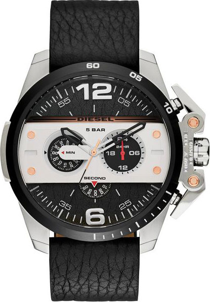 Diesel Ironside DZ4361 Diesel Ironside DZ4361Наручные часы<br>Итальянские часы Diesel Ironside DZ4361<br><br>Пол: Мужские<br>Страна-производитель: Италия<br>Механизм: Кварцевый<br>Материал корпуса: Сталь<br>Материал ремня/браслета: Кожа<br>Водозащита, диапазон: None<br>Стекло: Минеральное<br>Толщина корпуса: 13 мм<br>Стиль: None