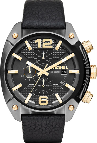 Diesel Overflow DZ4375 Diesel Overflow DZ4375Наручные часы<br>Итальянские часы Diesel Overflow DZ4375<br><br>Пол: Мужские<br>Страна-производитель: Италия<br>Механизм: Кварцевый<br>Материал корпуса: Сталь<br>Материал ремня/браслета: Кожа<br>Водозащита, диапазон: None<br>Стекло: Минеральное<br>Толщина корпуса: 13 мм<br>Стиль: None
