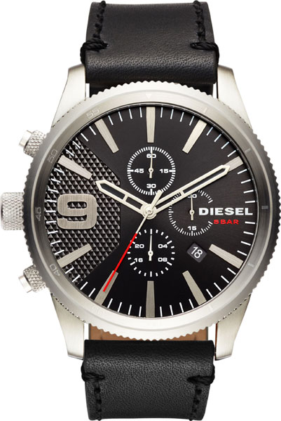 Diesel Rasp DZ4444 Diesel Rasp DZ4444Наручные часы<br>Итальянские часы Diesel Rasp DZ4444<br><br>Пол: Мужские<br>Страна-производитель: Италия<br>Механизм: Кварцевый<br>Материал корпуса: Сталь<br>Материал ремня/браслета: Кожа<br>Водозащита, диапазон: None<br>Стекло: Минеральное<br>Толщина корпуса: 12 мм<br>Стиль: None