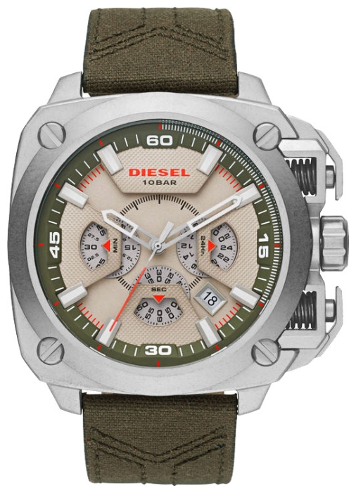 Diesel BAMF DZ7367 Diesel BAMF DZ7367Наручные часы<br>Итальянские часы Diesel BAMF DZ7367<br><br>Пол: Мужские<br>Страна-производитель: Италия<br>Механизм: Кварцевый<br>Материал корпуса: Сталь<br>Материал ремня/браслета: Текстиль+Кожа<br>Водозащита, диапазон: None<br>Стекло: Минеральное<br>Толщина корпуса: 13 мм<br>Стиль: None