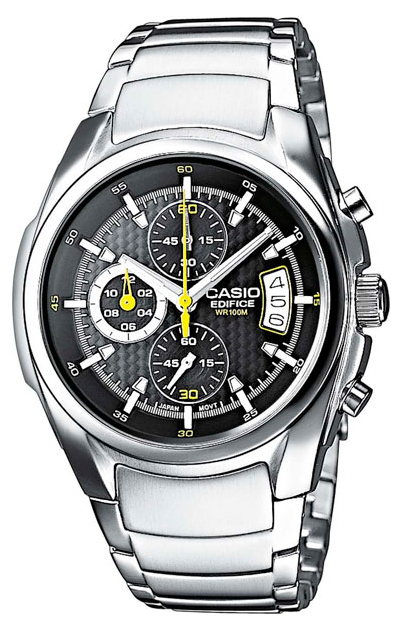 Casio Edifice EF-512D-1A Casio Edifice EF-512D-1AНаручные часы<br>Японские часы Casio Edifice EF-512D-1A<br><br>Пол: Мужские<br>Страна-производитель: Япония<br>Механизм: Кварцевый<br>Материал корпуса: Сталь<br>Материал ремня/браслета: Сталь<br>Водозащита, диапазон: None<br>Стекло: Минеральное<br>Толщина корпуса: 11 мм<br>Стиль: None