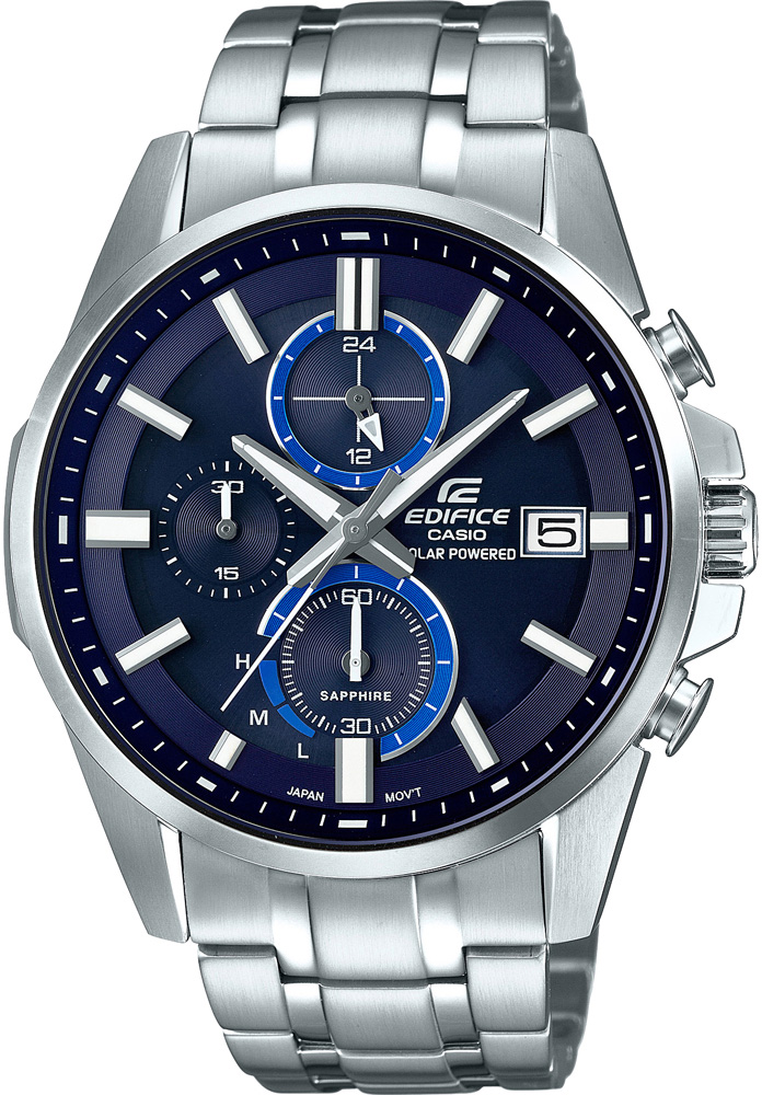 Casio Edifice EFB-560SBD-2A Casio Edifice EFB-560SBD-2AНаручные часы<br>Японские часы Casio Edifice EFB-560SBD-2A<br><br>Пол: Мужские<br>Страна-производитель: Япония<br>Механизм: Кварцевый<br>Материал корпуса: Сталь<br>Материал ремня/браслета: Сталь<br>Водозащита, диапазон: None<br>Стекло: Сапфировое<br>Толщина корпуса: 11,8 мм<br>Стиль: None