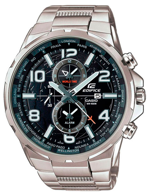 Casio Edifice EFR-302D-1A Casio Edifice EFR-302D-1AНаручные часы<br>Японские часы Casio Edifice EFR-302D-1A<br><br>Пол: Мужские<br>Страна-производитель: Япония<br>Механизм: Кварцевый<br>Материал корпуса: Сталь<br>Материал ремня/браслета: Сталь<br>Водозащита, диапазон: None<br>Стекло: Минеральное<br>Толщина корпуса: 12,40 мм<br>Стиль: None