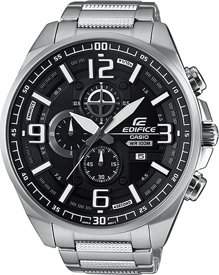 Casio Edifice EFR-555D-1A Casio Edifice EFR-555D-1AНаручные часы<br>Японские часы Casio Edifice EFR-555D-1A<br><br>Пол: Мужские<br>Страна-производитель: Япония<br>Механизм: Кварцевый<br>Материал корпуса: Сталь<br>Материал ремня/браслета: Сталь<br>Водозащита, диапазон: None<br>Стекло: Минеральное<br>Толщина корпуса: 13,3мм<br>Стиль: None