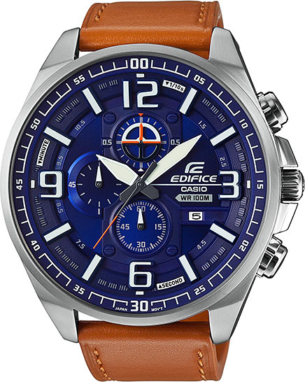 Casio Edifice EFR-555L-2A Casio Edifice EFR-555L-2AНаручные часы<br>Японские часы Casio Edifice EFR-555L-2A<br><br>Пол: Мужские<br>Страна-производитель: Япония<br>Механизм: Кварцевый<br>Материал корпуса: Сталь<br>Материал ремня/браслета: Кожа<br>Водозащита, диапазон: None<br>Стекло: Минеральное<br>Толщина корпуса: 13,3мм<br>Стиль: None