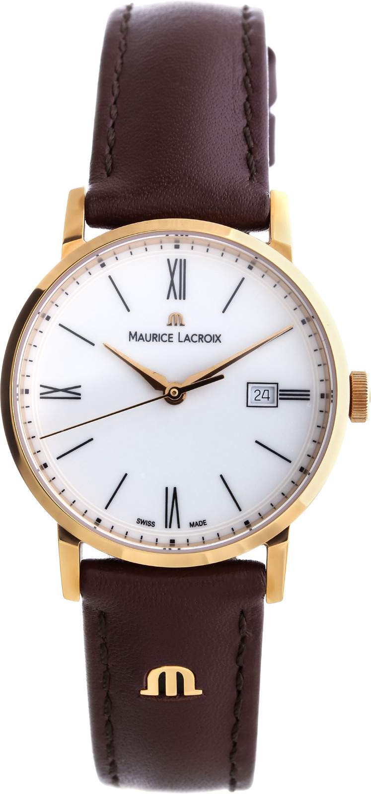 Maurice Lacroix Eliros Date EL1084-PVP01-112-2 Maurice Lacroix Eliros Date EL1084-PVP01-112-2Наручные часы<br>Швейцарские часы Maurice Lacroix Eliros Date EL1084-PVP01-112-2<br><br>Пол: Женские<br>Страна-производитель: Швейцария<br>Механизм: Кварцевый<br>Материал корпуса: Сталь<br>Материал ремня/браслета: Кожа<br>Водозащита, диапазон: 20 - 100 м<br>Стекло: Сапфировое<br>Толщина корпуса: None<br>Стиль: Классика