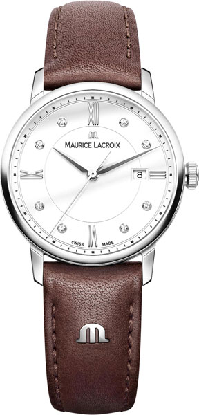 Maurice Lacroix Eliros EL1094-SS001-150-1 Maurice Lacroix Eliros EL1094-SS001-150-1Наручные часы<br>Швейцарские часы Maurice Lacroix Eliros EL1094-SS001-150-1<br><br>Пол: Женские<br>Страна-производитель: Швейцария<br>Механизм: Кварцевый<br>Материал корпуса: Сталь<br>Материал ремня/браслета: Кожа<br>Водозащита, диапазон: None<br>Стекло: Сапфировое<br>Толщина корпуса: None<br>Стиль: None