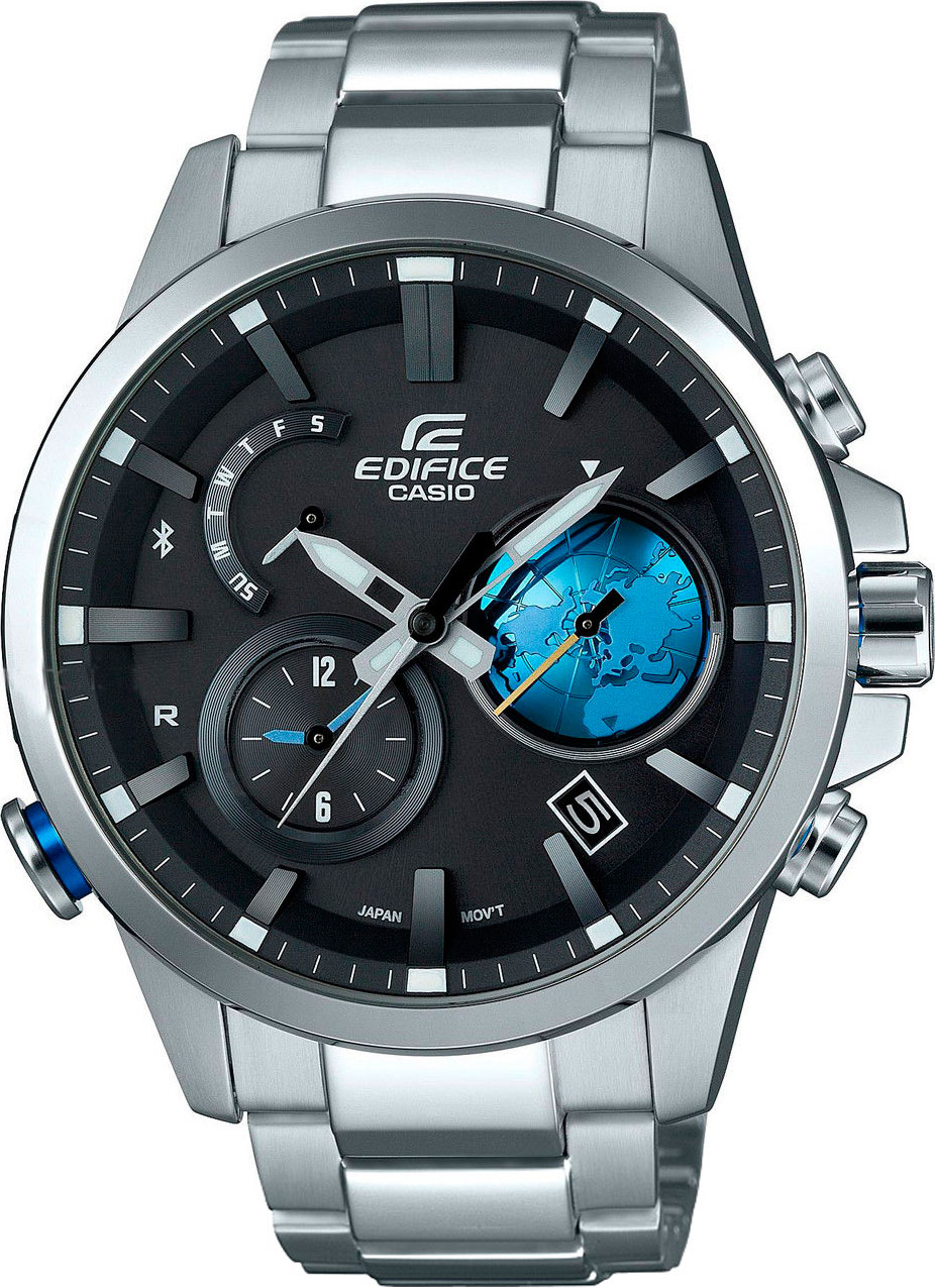Casio Edifice EQB-600D-1A2 Casio Edifice EQB-600D-1A2Наручные часы<br>Японские часы Casio Edifice EQB-600D-1A2<br><br>Пол: Мужские<br>Страна-производитель: Япония<br>Механизм: Кварцевый<br>Материал корпуса: Сталь<br>Материал ремня/браслета: Сталь<br>Водозащита, диапазон: None<br>Стекло: Минеральное<br>Толщина корпуса: 13 мм<br>Стиль: None