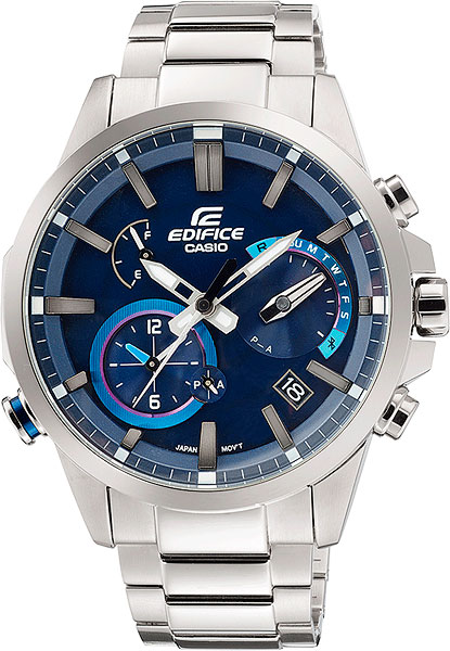 Casio Edifice EQB-700D-2A Casio Edifice EQB-700D-2AНаручные часы<br>Японские часы Casio Edifice EQB-700D-2A<br><br>Пол: Мужские<br>Страна-производитель: Япония<br>Механизм: Кварцевый<br>Материал корпуса: Сталь<br>Материал ремня/браслета: Сталь<br>Водозащита, диапазон: None<br>Стекло: Минеральное<br>Толщина корпуса: None<br>Стиль: None