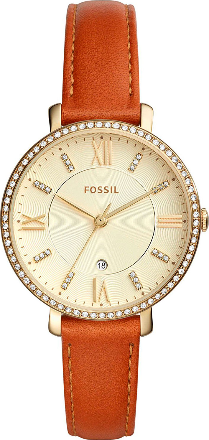 Fossil Jacqueline ES4293 Fossil Jacqueline ES4293Наручные часы<br>Американские часы Fossil Jacqueline ES4293<br><br>Пол: Женские<br>Страна-производитель: США<br>Механизм: Кварцевый<br>Материал корпуса: Сталь<br>Материал ремня/браслета: Кожа<br>Водозащита, диапазон: None<br>Стекло: Минеральное<br>Толщина корпуса: 8 мм<br>Стиль: None