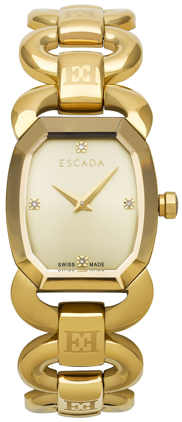 Escada Charlene E2635042 Escada Charlene E2635042Наручные часы<br>Швейцарские часы Escada Charlene E2635042Часы входят в модельный ряд коллекции Charlene. Это великолепные женские часы. Материал корпуса часов — сталь. Стекло - минеральное. Водозащита - 30 м. Циферблат модели содержит часы, минуты. В данной модели используются следующие усложнения: . Размер данной модели 29.7х26мм. Модель украшена бриллиантами.<br><br>Пол: Женские<br>Страна-производитель: Швейцария<br>Механизм: Кварцевый<br>Материал корпуса: Сталь<br>Материал ремня/браслета: Сталь<br>Водозащита, диапазон: 20 - 100 м<br>Стекло: Минеральное<br>Толщина корпуса: 8 мм<br>Стиль: Мода