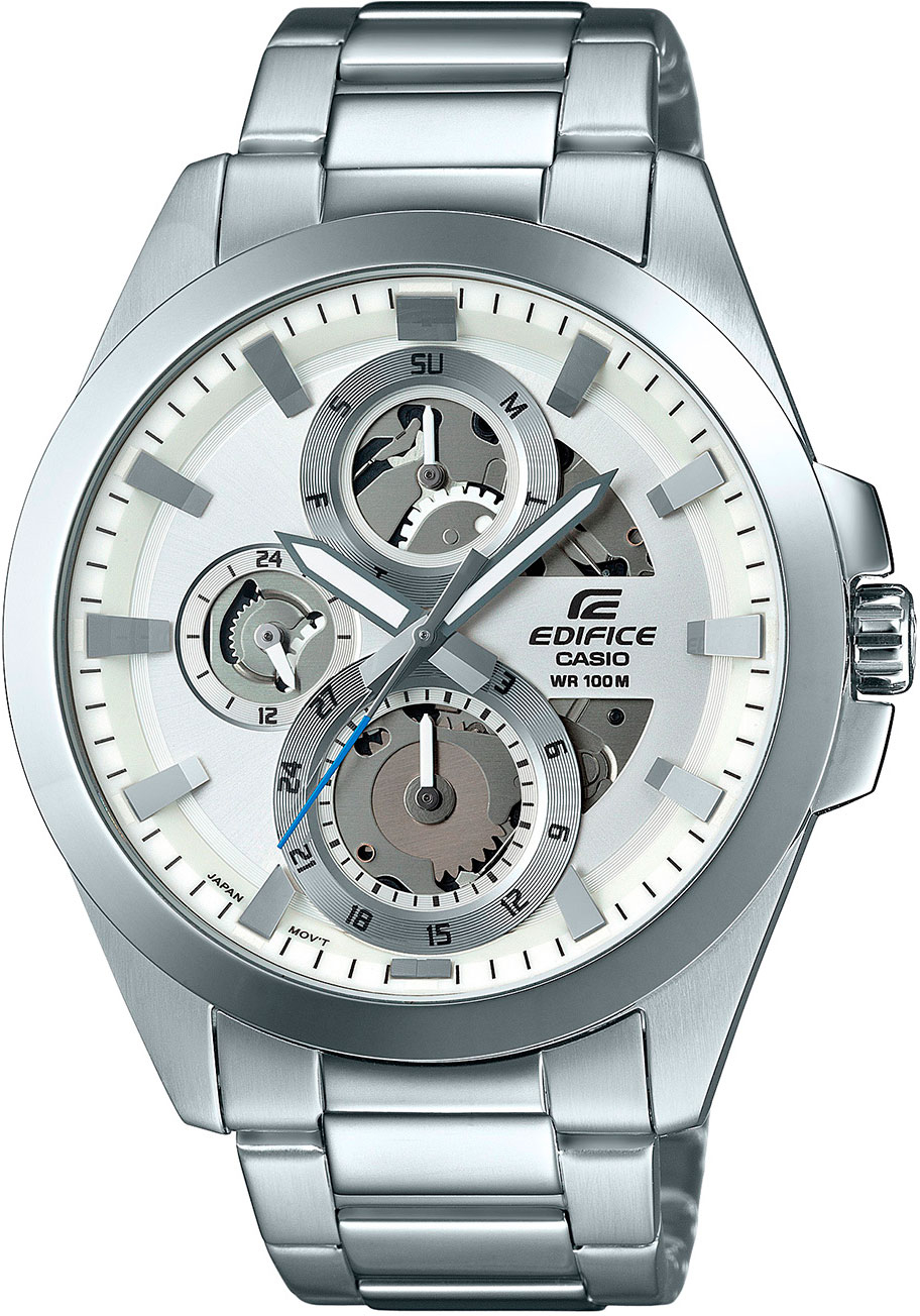 Casio Edifice ESK-300D-7A Casio Edifice ESK-300D-7AНаручные часы<br>Японские часы Casio Edifice ESK-300D-7A<br><br>Пол: Мужские<br>Страна-производитель: Япония<br>Механизм: Кварцевый<br>Материал корпуса: Сталь<br>Материал ремня/браслета: Сталь<br>Водозащита, диапазон: None<br>Стекло: Минеральное<br>Толщина корпуса: 11 мм<br>Стиль: None