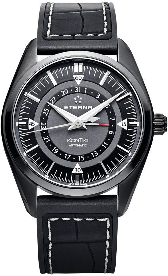 Eterna Adventure 1598.43.41.1306 Eterna Adventure 1598.43.41.1306Наручные часы<br>Швейцарские часы Eterna Adventure 1598.43.41.1306<br><br>Пол: Мужские<br>Страна-производитель: Швейцария<br>Механизм: Механический<br>Материал корпуса: Сталь<br>Материал ремня/браслета: Кожа<br>Водозащита, диапазон: 200 - 800 м<br>Стекло: Сапфировое<br>Толщина корпуса: 13 мм<br>Стиль: Классика
