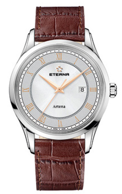 Eterna Artena 2520.41.56.1259 Eterna Artena 2520.41.56.1259Наручные часы<br>Швейцарские часы Eterna Artena 2520.41.56.1259Данная модель — яркий представитель коллекции Artena. Это настоящие мужские часы. Материал корпуса часов — сталь. Стекло - сапфировое. Водозащита этих часов 30 м.<br><br>Пол: Мужские<br>Страна-производитель: Швейцария<br>Механизм: Кварцевый<br>Материал корпуса: Сталь<br>Материал ремня/браслета: Кожа<br>Водозащита, диапазон: 20 - 100 м<br>Стекло: Сапфировое<br>Толщина корпуса: None<br>Стиль: None