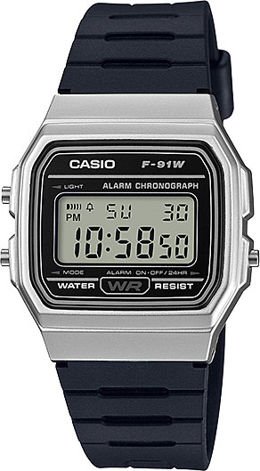 Casio F-91WM-7A Casio F-91WM-7AНаручные часы<br>Японские часы Casio F-91WM-7A<br><br>Пол: Мужские<br>Страна-производитель: Япония<br>Механизм: Кварцевый<br>Материал корпуса: Пластик<br>Материал ремня/браслета: Пластик<br>Водозащита, диапазон: None<br>Стекло: Пластиковое<br>Толщина корпуса: 8,5 мм<br>Стиль: None